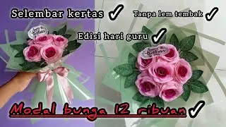 Round bouquet wrapping || buket hari guru