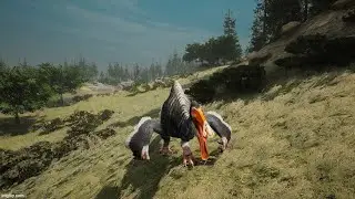 Deinocheirus fights a Barsboldia and a Pachy - Path of titans