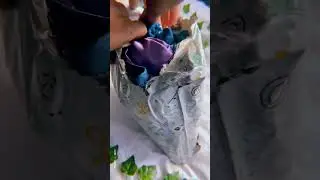 unpack some new satin fabric with me! #shorts #asmr #asmrsounds #sewing
