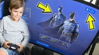 *6 year old kid* UNLOCKING 'Batman Caped Crusader Pack' & 10,000 Fortnite V-Bucks From TRUMAnn!!