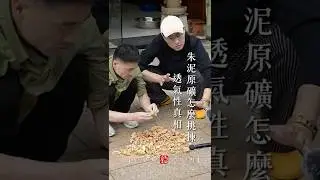 朱泥原礦如何挑揀 透氣性真相#龍山堂 #胖老闆 #炎黃大地藝術 #宜興紫砂壺 #正工正料