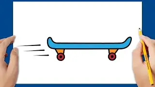 Comment dessiner une planche &agrave; roulettes facilement | Dessins mignons et faciles