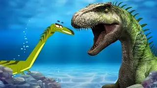 🌊🦖 Dinosaurs Underwater | Cartoon For Kids | Elaphrosaurus Dinosaur