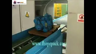 horizontal ring stretch wrapping machine for motor pallet together with board
