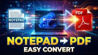 How to Convert Notepad to PDF #windows11 #pdf #notepad  #QuickFix IT