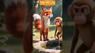 चतुर बंदर #shorts  #viral #cartoon #shortsfeed #ai #art