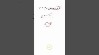 Solve 2^(x&minus;1.5)&sup2; = 1 in Seconds | Exponent Rule Trick | The Subject Maths #viralmaths #maths