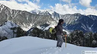 Snowfall Rajgunda trekk Himachal pradesh