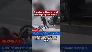 A police officer is held hostage by criminals.