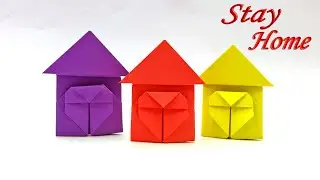 How To Make Easy Origami Heart House | Stay Home | Beautiful Paper House |Mini House