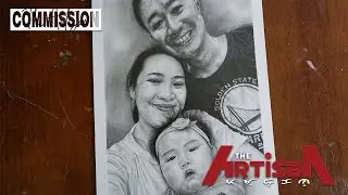 Commissioned Drawing: Family Portrait [ Graphite ] - Time Lapse | The ARTiSan