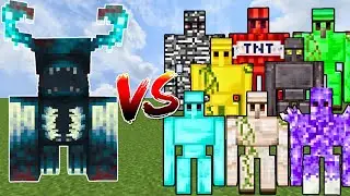 THE DWERDEN vs ALL GOLEMS | Minecraft Mob Battle