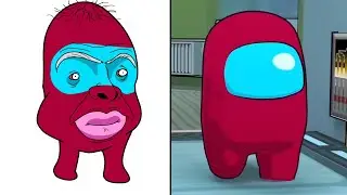Among Us Funny Drawing Meme