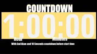 1 Hour Countdown Timer Cream+End Alarm &10 Seconds countdown down at the beginning