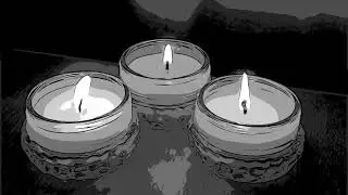 8 Hours Comic Fire Candles 🔥 Digital Room Aesthetic Loop