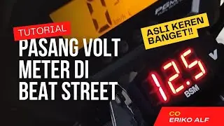 TUTORIAL Pasang Volt Meter di Honda Beat Street Esp 16-19