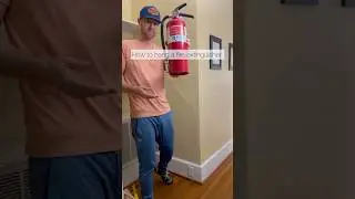How to install a #fireextinguisher on the wall! #firesafety #diyhome