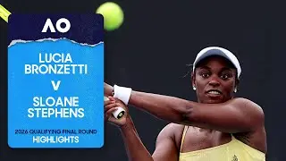 Lucia Bronzetti v Sloane Stephens Highlights | Australian Open 2026 Qualifying Final Round
