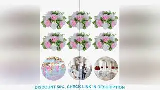 6Pcs Artificial Flowers Centerpiece Table Decorations Rose Ball for Weddding Floral Arrangements Bou