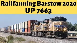 UP 7663 GE C45ACCTE Locomotive Eastbound MP 25 8-2-2020