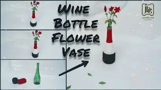 How to make a Wine bottle flower vase/ Recycling of wine bottles and Ankara pieces/Room decoration.