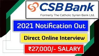 Catholic Syrian Bank 2021 Notification Out