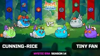 CUNNING-RICE vs TINY FAN | SEASON 14 | AXIE INFINITY ORIGINS