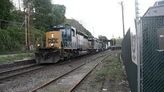 CSX SD40-3 & FURX Geep Lead Q417(9) Through Newburgh