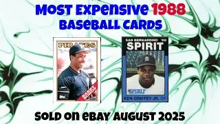 1988 Most Expensive eBay Sales Baseball Cards - August 2025