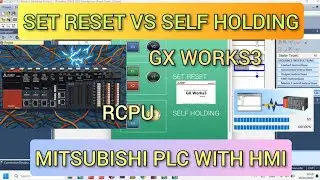 GX Works3 : SET RESET Instruction Mitsubishi PLC RCPU Series With GT Designer 3 HMI Simulation