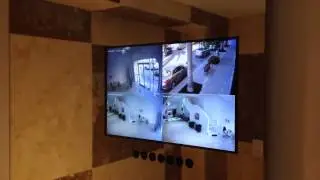 TV mirror with closed circuit tv cameras