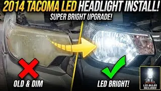 2014 Toyota Tacoma How to replace the headlight with LED Bulbs 