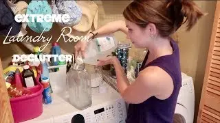 Extreme Laundry Room Declutter & Reorganize on a Budget! Before & After! Clean With Me!