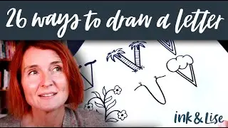 Fineliner lettering tutorial - 26 ways to draw the letter V