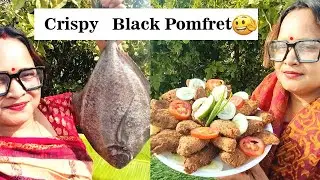 Black Pomfret Crispy Fry#crispyfishfry #fishfryrecipe #homemaderecipe #restaurentstyle #viralvideo
