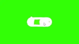 White Toggle Button Animation Green Screen Overlay