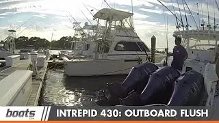 Intrepid 430 Sport Yacht: подвесной двигатель Flush