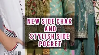 new side pocket design/side chak design/ embroidery pocket, silt design/dua cutting and stitching