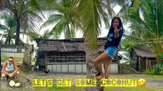 MY HUSBAND FIRST TIME EATING A COCONUT IN THE PHILIPPINES 