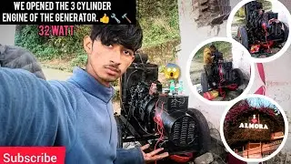 3 Cylinder Engine Opening & Inspection 🔥 | Generator Repair Vlog🔧🚂.