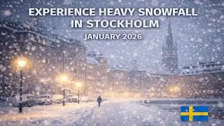 Heavy Snowfall in Stockholm ❄️ | January 2026 Winter Storm Experience 🇸🇪