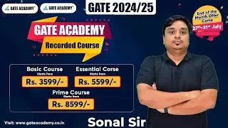 🔥 Last Month Offer by GATE ACADEMY for GATE / ESE Aspirants! 🚀💯 Sonal Sir #sonalsirgate