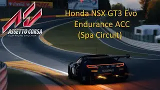 Assetto corsa: Honda NSX GT3 Evo Endurance ACC (Spa circuit)