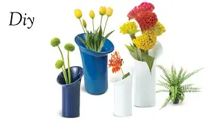 making flower vase | diy flower pot making with cement and acrylic | best diy art work tutorial