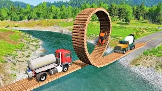 Cars vs Loop Bridge #1 | TOP 20 Compilation - BeamNG Drive