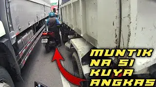 MUNTIK MAIPIT SI KUYA ANGKAS NG TRUCK (RIDE SAFE MGA IDOL) #motovlog #motovlogger #hondawave100