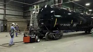 PowerPusher Heavy-Duty Trailer Mover Moving Tanker Rail Car