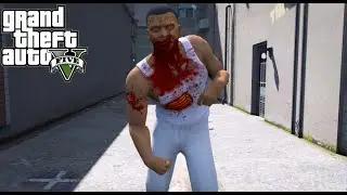 Zombie Franklin bit a demonstrator, turning the demonstration into total mayhem | GTA V ZOMBIE MOD