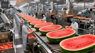 You’ve Never Seen Watermelon Processed Like This 😱 | Watermelon Processing Factory
