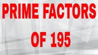 Prime factors of 195